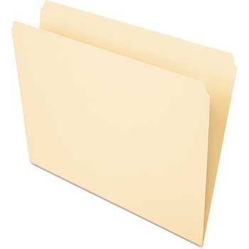 Pendaflex&#174; Essentials™ File Folders, Straight Cut, Top Tab, Legal, Manila, 100/Box