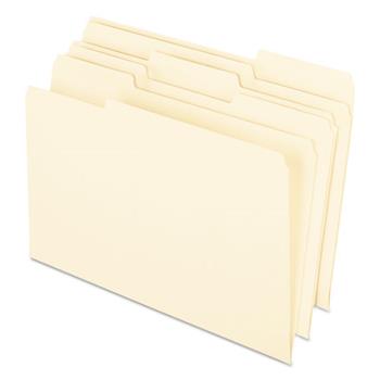 Pendaflex Earthwise 100% Recycled Paper File Folder, 1/3 Cut, Legal, Manila, 100/Box