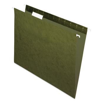 Pendaflex&#174; Essentials Hanging File Folders, 1/5 Tab, Letter, Standard Green, 25/Box