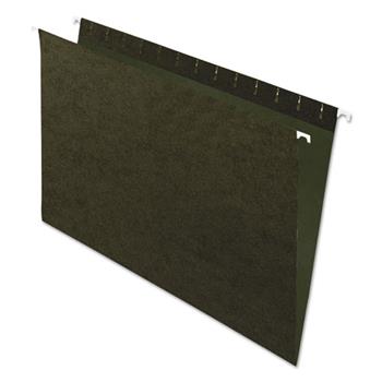 Pendaflex Essentials Hanging File Folders, Untabbed, Legal, Standard Green, 25/Box