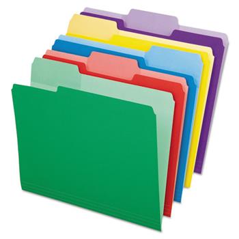 Pendaflex&#174; File Folders with Erasable Tabs, 1/3 Cut Top Tab, Letter, Assorted, 30/Pack