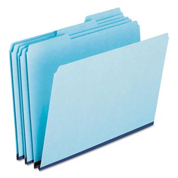 Pendaflex&#174; Pressboard Expanding File Folders, 1/3 Cut Top Tab, Letter, Blue, 25/Box