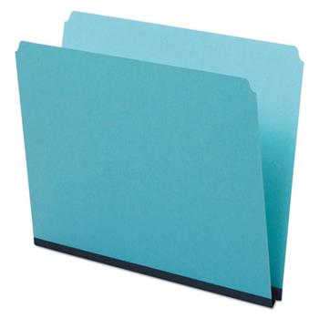 Pendaflex&#174; Pressboard Expanding File Folders, Straight Cut, Top Tab, Letter, Blue, 25/Box