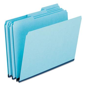 Pendaflex Pressboard Expanding File Folders, 1/3 Cut Top Tab, Legal, Blue, 25/Box