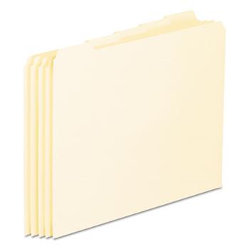 Pendaflex Top Tab File Guides, Blank, 1/5 Tab, 18 Point Manila, Letter, 100/Box