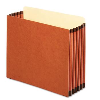 Pendaflex File Cabinet Pockets, Straight Cut, 1 Pocket, Letter, Redrope, 5 BX/CT