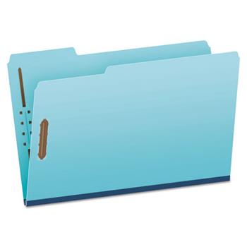 Pendaflex Pressboard Folders, 2 Fasteners, 1&quot; Expansion, 1/3 Cut, Legal, Blue, 25/Box
