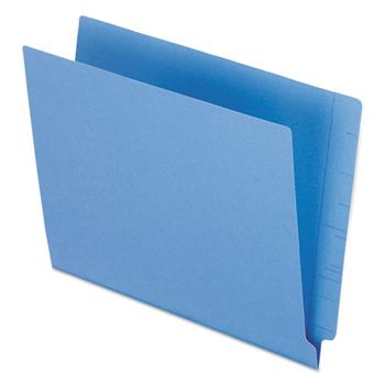 Pendaflex Reinforced End Tab Folders, Two Ply Tab, Letter, Blue,  100/Box