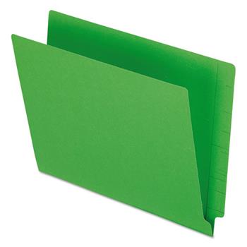 Pendaflex&#174; Reinforced End Tab Folders, Two Ply Tab, Letter, Green,  100/Box