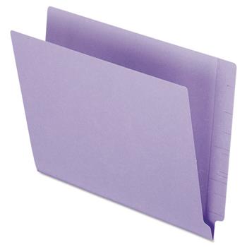 Pendaflex Reinforced End Tab Folders, Two Ply Tab, Letter, Purple,  100/Box