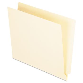 Pendaflex Straight Cut End Tab Folders, One Ply, Straight Cut, Letter, Manila, 100/Box