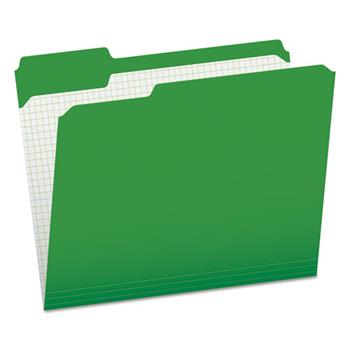 Pendaflex Reinforced Top Tab File Folders, 1/3 Cut, Letter, Green, 100/Box