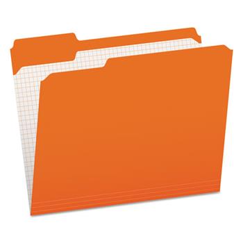 Pendaflex Reinforced Top Tab File Folders, 1/3 Cut, Letter, Orange, 100/Box