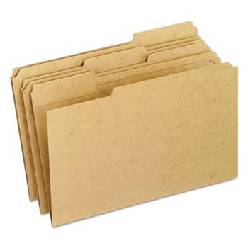 Pendaflex Two-Ply Dark Kraft File Folders, 1/3 Cut Top Tab, Legal, Brown, 100/Box