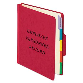 Pendaflex Personnel Folders, 1/3 Cut Top Tab, Letter, Red