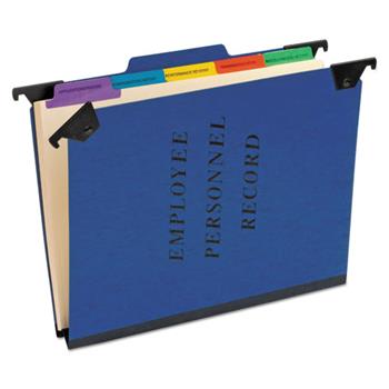 Pendaflex Personnel Folders, 1/3 Cut Hanging Top Tab, Letter, Blue