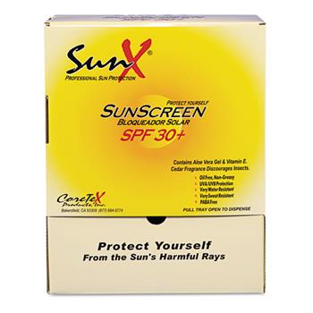 SunX&#174; SPF30 Sunscreen, Single Dose Pouch, 100/Box