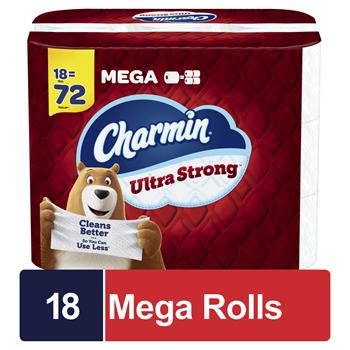 Charmin&#174; Ultra Strong Toilet Paper, 242 Sheets Per Roll, 18 Mega Rolls/Carton