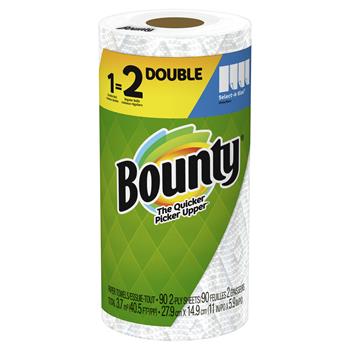Bounty Select-A-Size Paper Towels, Double Rolls, White, 24 Rolls Of 90 Sheets, 2,160 Sheets/Carton