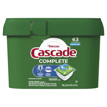 Cascade Complete ActionPacs, Dishwasher Detergent Pods, Fresh Scent, 3/Carton