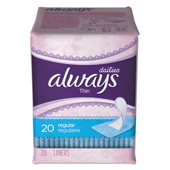 Always Liners Thin Regular 24-20pack