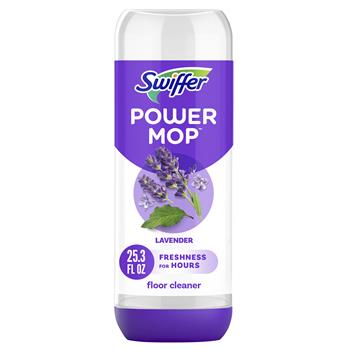 Swiffer PowerMop Floor Cleaning Solution with Lavender Scent, 25.3 fl oz, 6/Carton