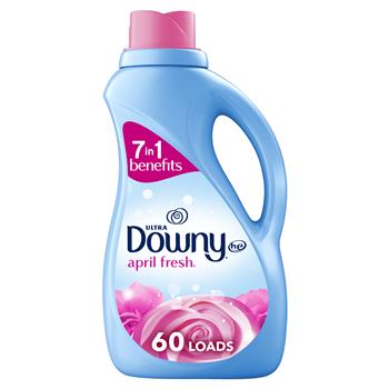 Downy Ultra Laundry Liquid Fabric Softener, April Fresh, 44 fl oz, 60 Loads, 6/Carton