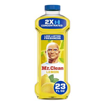 Mr. Clean 2X Concentrated Multi Surface Cleaner with Lemon Scent, 23 fl. oz., 9/Carton