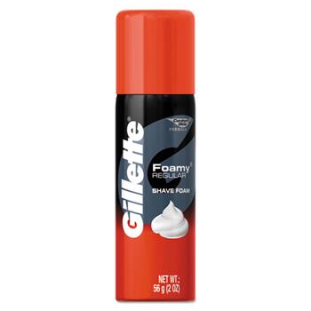 Gillette Foamy Shave Cream, Original Scent, 2 oz Aerosol, 48/Carton