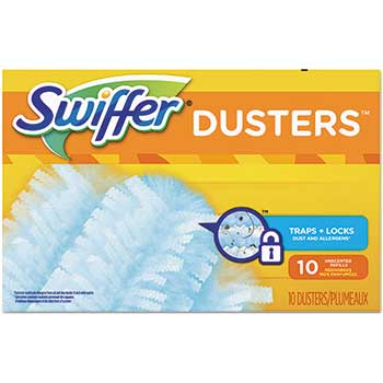 Swiffer Refill Dusters, Dust Lock Fiber, Light Blue, Unscented, 10/BX, 4 BX/CT