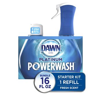 Dawn&#174; Platinum Powerwash Dish Spray, Fresh Scent, 16 oz Spray Bottle and 16 oz Refill Bottle