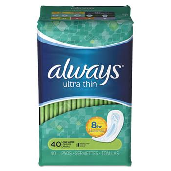 Always Always Ultra Thin Long Super Pads  6-40/pack