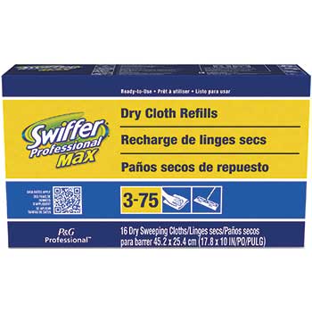 Swiffer&#174; Refill Cloths, 17 3/4 x 10, White, 16/Box, 6 Boxes/Carton