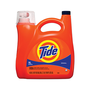 Tide Liquid Laundry Detergent, Original Scent, 138 oz. Pump Bottle, 96 loads, 4/Carton