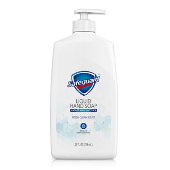 Safeguard Liquid Hand Soap, Micellar Deep Cleansing, Fresh Clean Scent, 25 oz., 4/CT