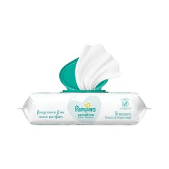 Pampers&#174; Sensitive Baby Wipes, 6.8 x 7, Unscented, White, 56 Wipes/PK