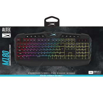 Altec Lansing M180 Membrane RGB Gaming Keyboard, Black