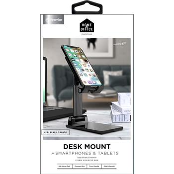 Premier Desktop Mount for Smarphones and Tablets, Foldable, Black