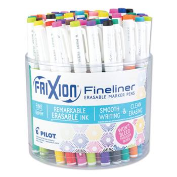 Pilot FriXion Erasable Stick Marker Pen, 0.6 mm, Assorted Ink/Barrel, 72/Tub