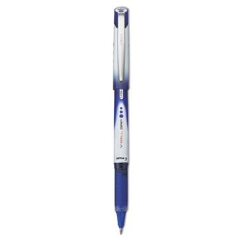 Pilot VBall Grip Liquid Ink Roller Ball Stick Pen, Blue Ink, .5mm, Dozen