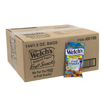 Welch&#39;s Reduced Sugar Mixed Fruit Snacks, 144/CS