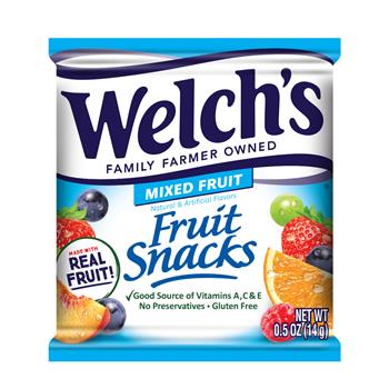 Welch&#39;s Fruit Snacks, 0.5 oz, Mixed Fruit, 250/Case