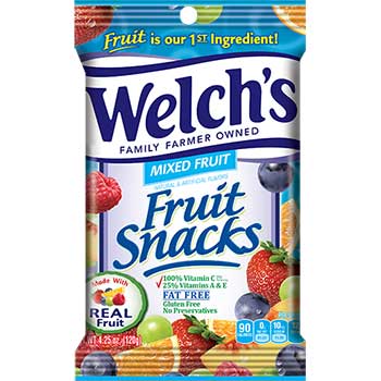 Welch&#39;s Fruit Snacks Mixed Fruit, 4.25 oz., 48/CS
