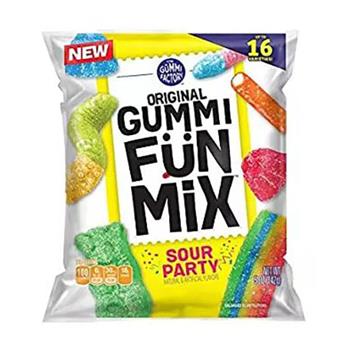 Original Gummi Factory Gummy Candys, Fun Mix, 5 oz, 12 Bags/Case