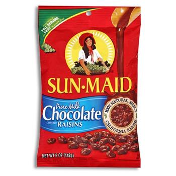 Sun-Maid Milk Chocolate Covered Raisins, 5 oz, 48 Bags/Case