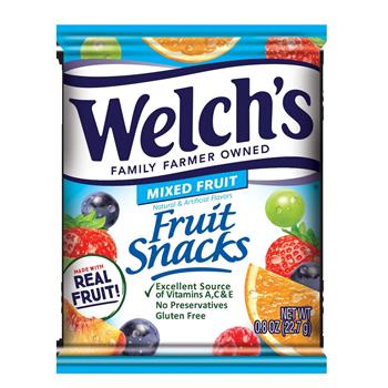 Welch&#39;s Fruit Snacks, Mixed Fruit, 0.8 oz, 250 per case