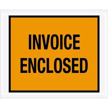 Tape Logic Invoice EncloseD Envelopes, 4 1/2&quot; x 5 1/2&quot;, Orange, 1000/CS