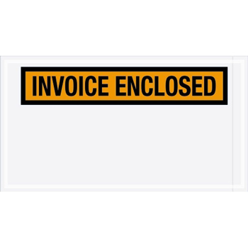 Tape Logic Invoice EncloseD Envelopes, 5 1/2&quot; x 10&quot;, Orange, 1000/CS