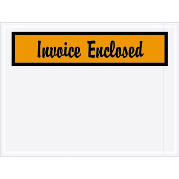 Tape Logic Invoice EncloseD Envelopes, 4 1/2&quot; x 6&quot;, Orange, 1000/CS