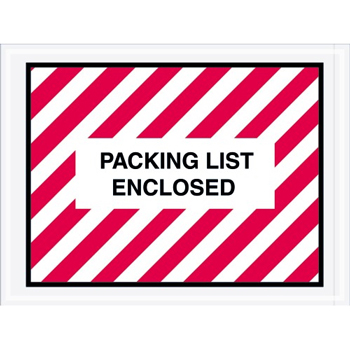 Tape Logic Packing List EncloseD Envelopes, 4 1/2&quot; x 6&quot;, Red/White, 1000/CS